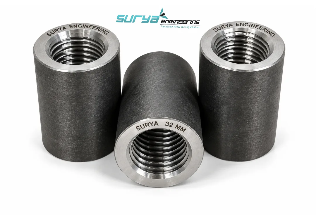 Parallel Rebar Roll Thread Coupler view 2